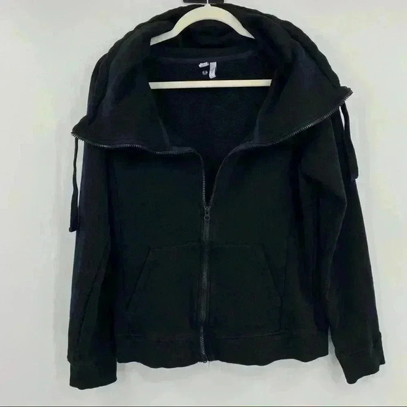 Z by Zella Full Effect Women's Black Zip Activewear Casual Sweater Size L - Picture 3 of 14